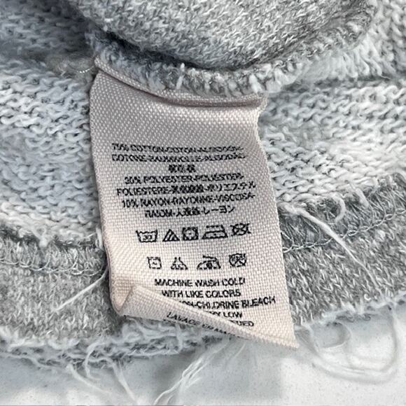 Free People Gray Aztec Embroidered Sleeve Boho Top Sweater Women's Size X-Small - Picture 9 of 10